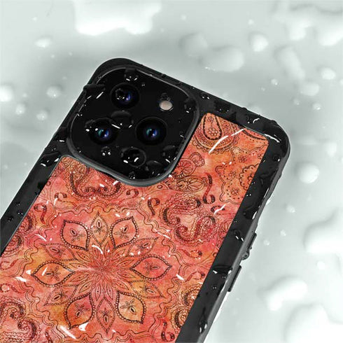 Orange Zen iPhone 15 Pro Waterproof Case